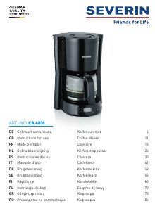 Manuale Severin KA 4818 Macchina da caffè