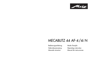 Handleiding Metz Mecablitz 44 AF-4 Flitser