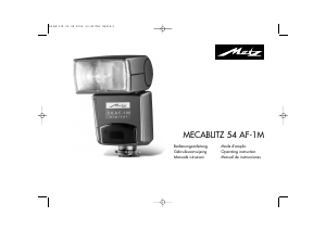 Bedienungsanleitung Metz Mecablitz 54 AF-1 M Blitz