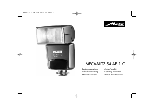 Mode d’emploi Metz Mecablitz 54 AF-1 C Flash
