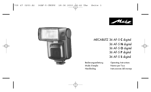 Manual Metz Mecablitz 36 AF-5 C digital Flash