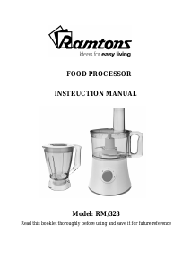Handleiding Ramtons RM/323 Keukenmachine
