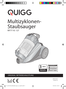 Bedienungsanleitung Quigg MY 7110 Staubsauger
