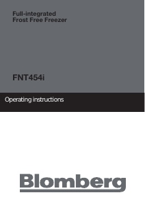 Bruksanvisning Blomberg FNT454i Frys