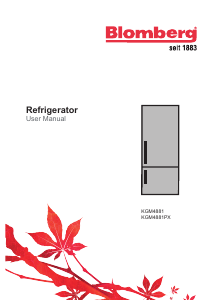 Handleiding Blomberg KGM4881 Koel-vries combinatie