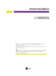 Bedienungsanleitung LG L196WSQ-WF LCD monitor