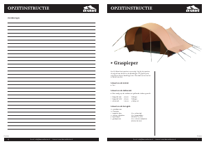 Handleiding De Waard Graspieper Tent