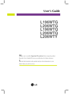 Handleiding LG L206WTQ-WF LCD monitor