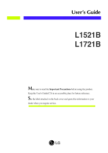 Bruksanvisning LG L1721B LCD skärm
