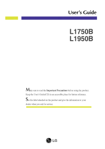 Bruksanvisning LG L1750B-GF LCD skärm