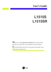 Bruksanvisning LG L1515S LCD skärm