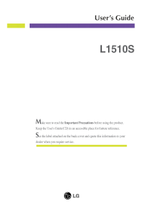 Manual LG L1710B LCD Monitor