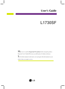 Bruksanvisning LG L1730SFK LCD skärm
