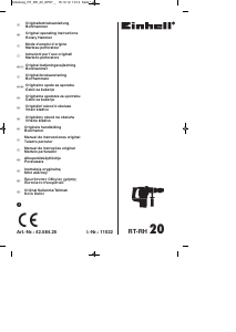 Návod Einhell RT-RH 20 Rotačné kladivo