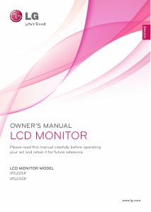 Manual LG IPS235P-BN LCD Monitor