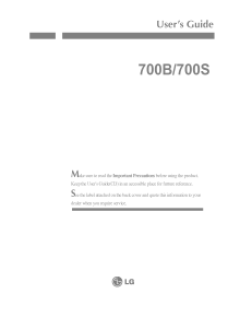 Bruksanvisning LG 700E LCD skärm