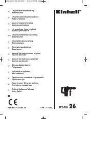 Käyttöohje Einhell RT-RH 26 Pyörivä vasara