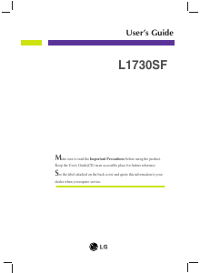 Bruksanvisning LG L1730SF-SV LCD skärm