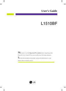 Bruksanvisning LG L1510BF LCD skärm