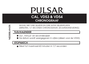Handleiding Pulsar PT3859X1 Regular Horloge