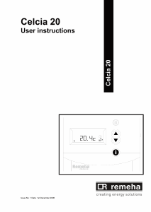 Handleiding Remeha Celcia 20 Thermostaat