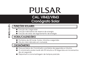 Manual Pulsar PZ5007X1 Regular Relógio de pulso