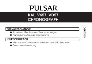 Bedienungsanleitung Pulsar PM3099X1 Regular Armbanduhr