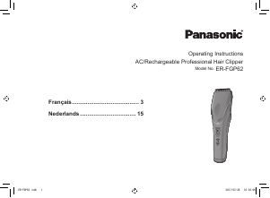 Handleiding Panasonic ER-FGP62 Tondeuse