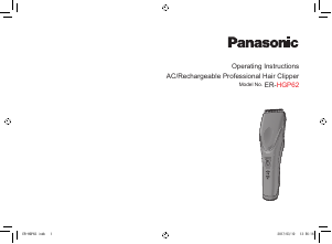 Handleiding Panasonic ER-HGP62 Tondeuse