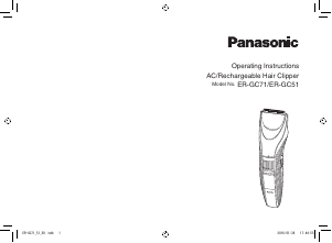Handleiding Panasonic ER-GC71 Tondeuse