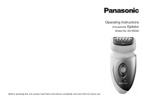 Kullanım kılavuzu Panasonic ES-WD92 Epilatör
