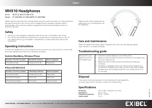 Handleiding Exibel MHX10 Koptelefoon