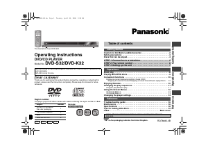 Manual Panasonic DVD-K32 DVD Player