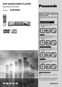 Bruksanvisning Panasonic DVD-RA61EU DVD spelare