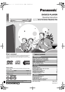 Bruksanvisning Panasonic DVD-F87 DVD spelare
