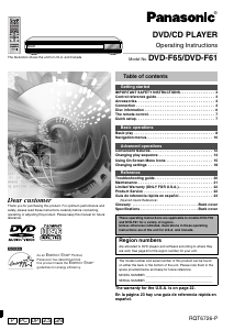 Manual Panasonic DVD-F65P DVD Player