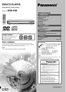 Bruksanvisning Panasonic DVD-F65EB DVD spelare