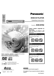 Manual Panasonic DVD-RP82PC DVD Player