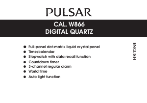 Manual Pulsar P5A001X1 Accelerator Watch