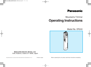 Manual de uso Panasonic ER-240 Cortapelos