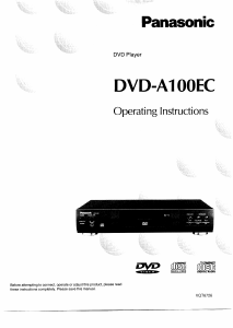 Bruksanvisning Panasonic DVD-A100 DVD spelare