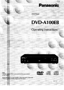 Manual Panasonic DVD-A100EB DVD Player