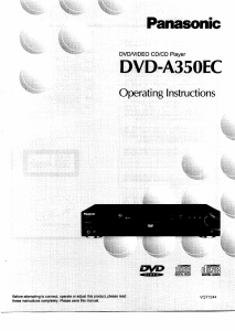 Manual Panasonic DVD-A350 DVD Player