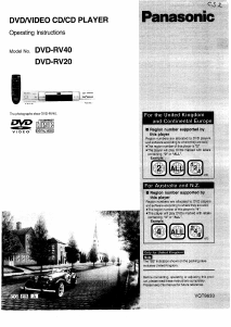 Manual Panasonic DVD-RV20 DVD Player