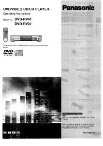 Bruksanvisning Panasonic DVD-RV41 DVD spelare