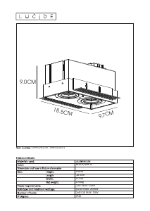 Εγχειρίδιο Lucide 09925/02/30 Trimless Λαμπτήρας