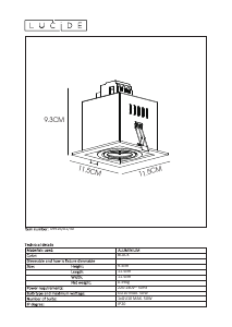 Manual de uso Lucide 09926/01/30 Chimney Lámpara