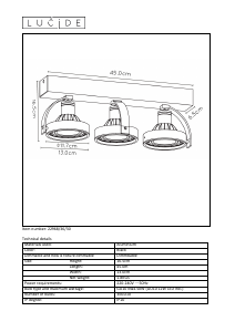 Handleiding Lucide 22968/36/30 Dorian Lamp