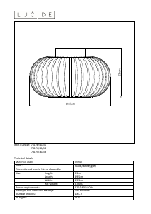 説明書 Lucide 78174/40/36 Manuela ランプ