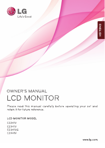 Manual LG E2441V-BN LCD Monitor